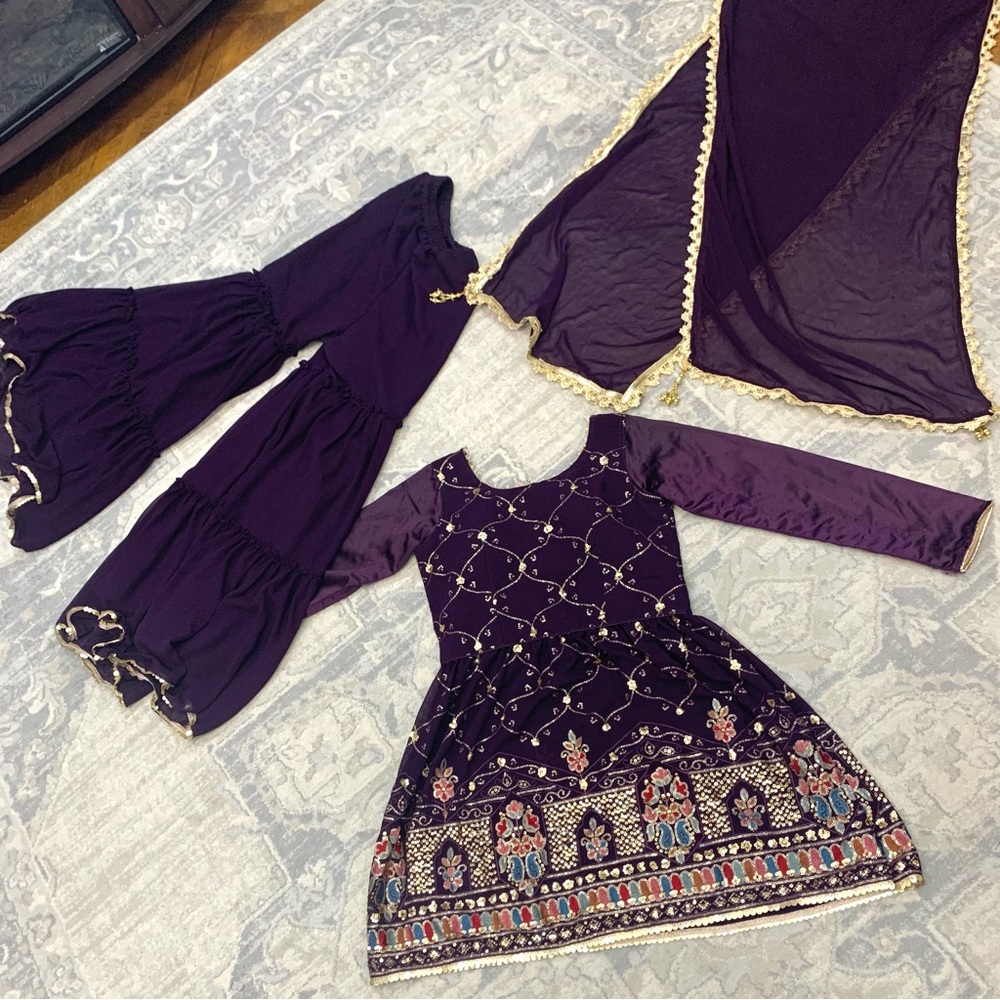 Fancy Pakistani Embellished Gharara Wedding Indian Party Wear Shalwar Kameez